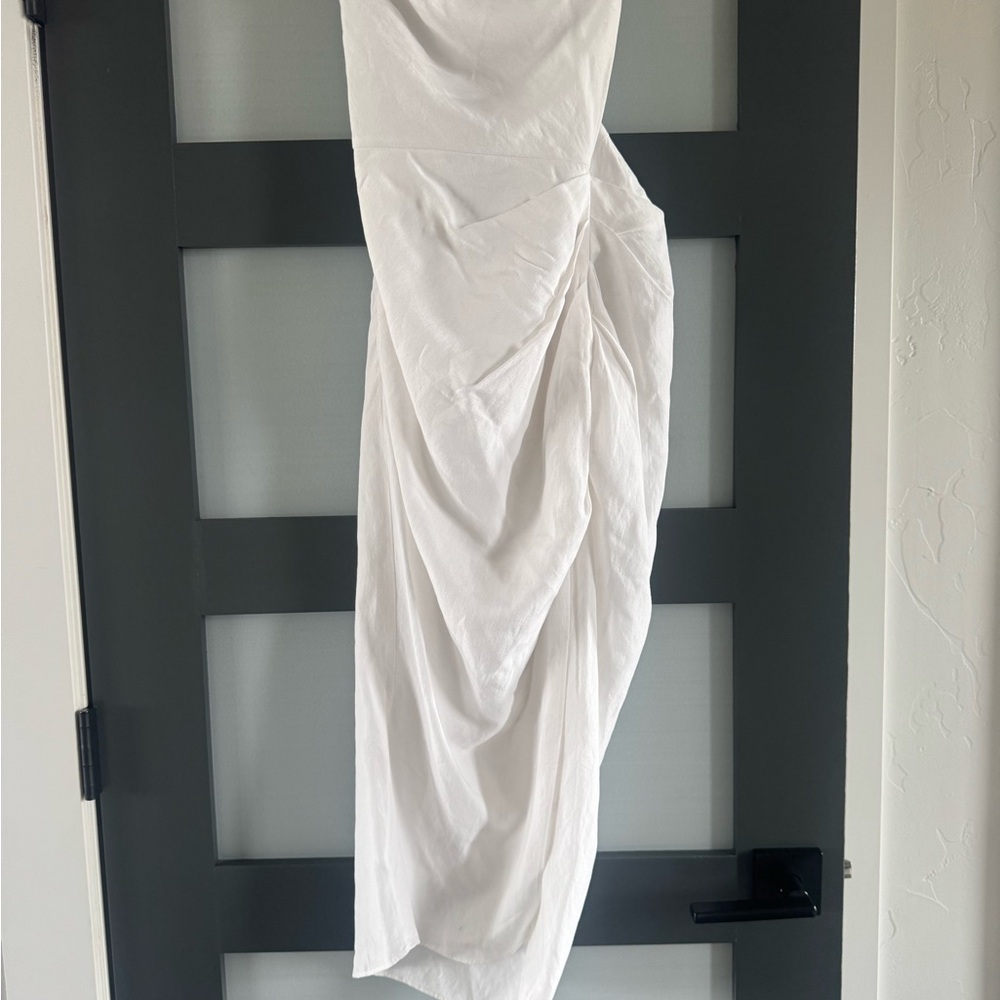 Amanda Uprichard One Shoulder White Dress